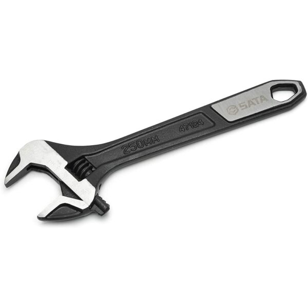 SATA 10-Inch Professional Extra Wide Jaw Adjustable Wrench with Forged Alloy Steel Body and a Chrome Plated Finish – ST47124